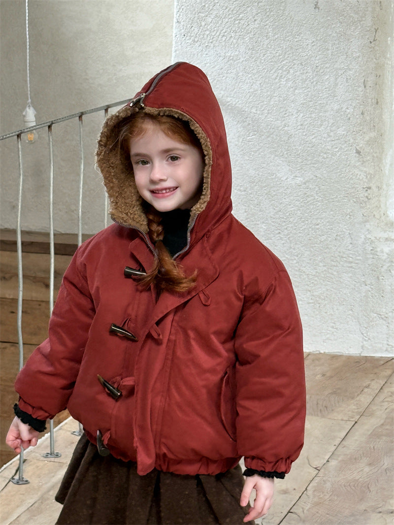 ジャケット 中綿 ボア襟 ダッフル風 トグルボタン ショート丈 アウター【mh0011615】