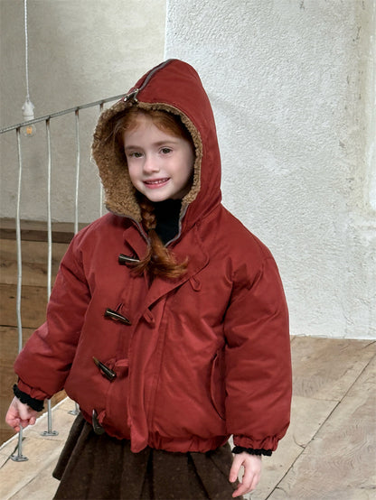 ジャケット 中綿 ボア襟 ダッフル風 トグルボタン ショート丈 アウター【mh0011615】