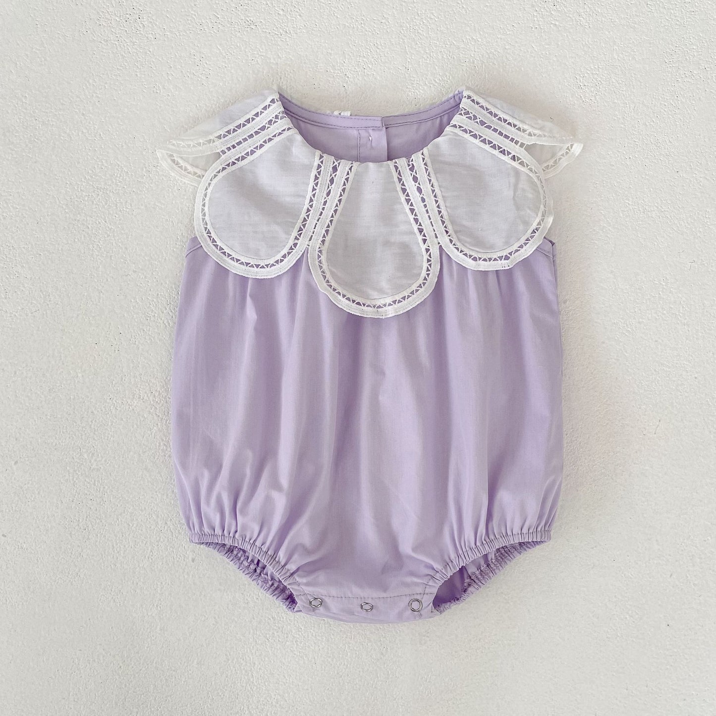 Petal Collar Romper Puff Sleeve Dress ラッフル ロンパース ミモレ丈ワンピース【mh0013158】