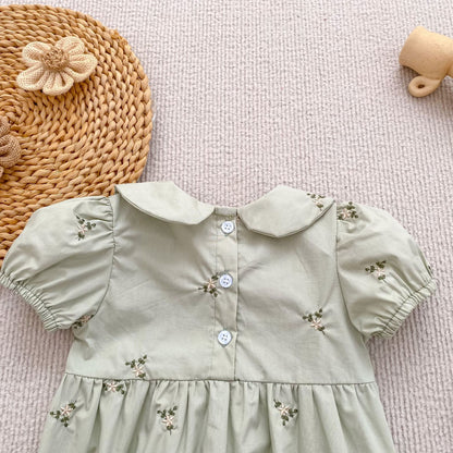 Floral Ruffle Sleeveless Romper フリル ノースリーブ ロンパース【mh0013165】