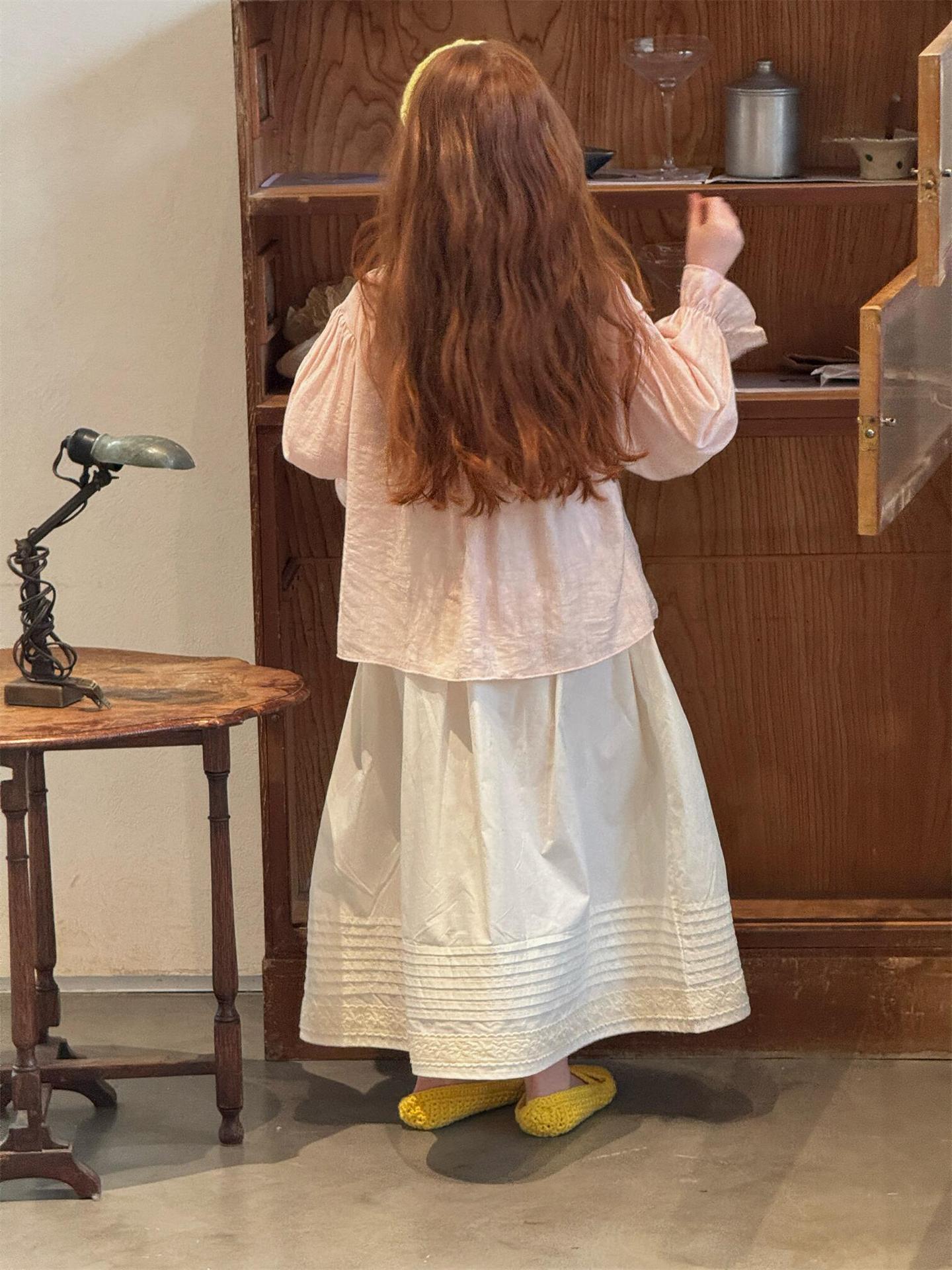 Solid Lace Casual Versatile Skirt レース カジュアルスカート【mh0012224】