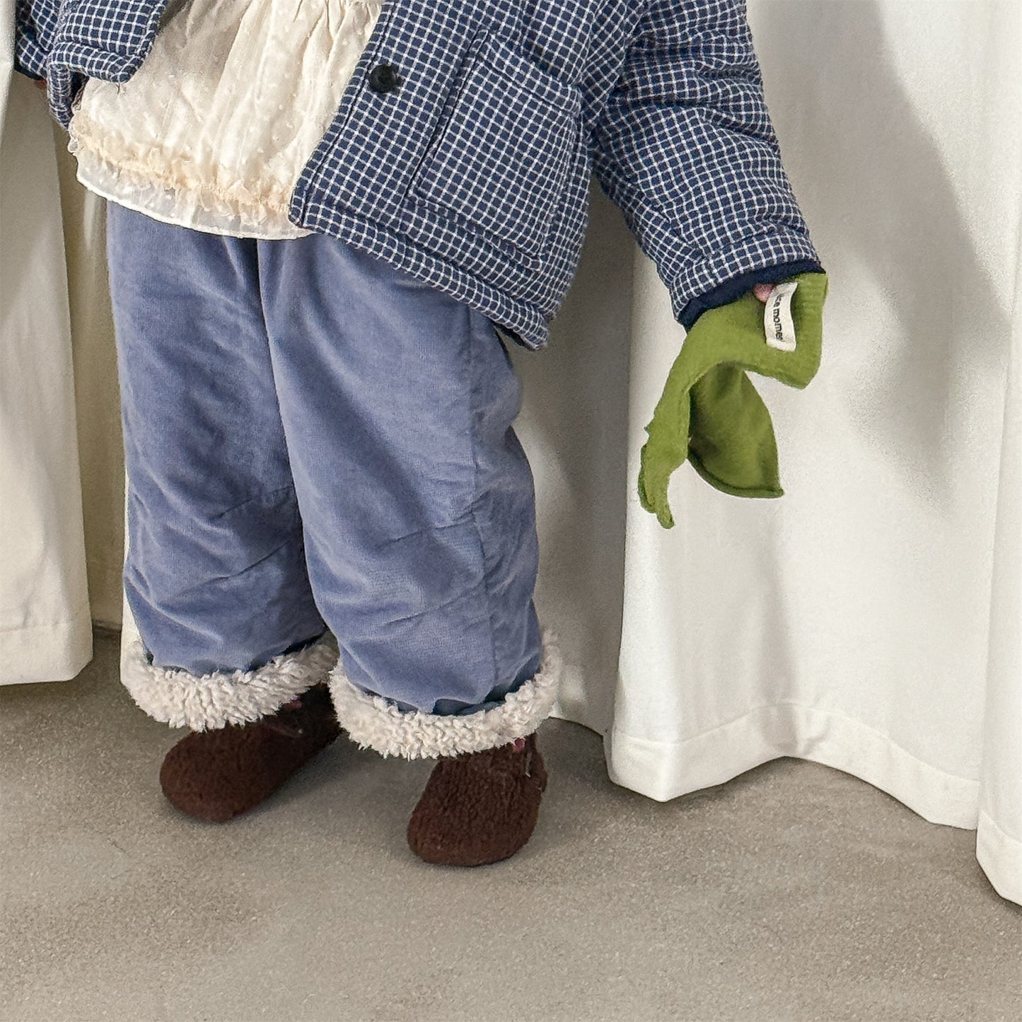 コーデュロイパンツ 裏ボア 裾ボア ゆったり ワイドパンツ ボトムス【mh0011606】