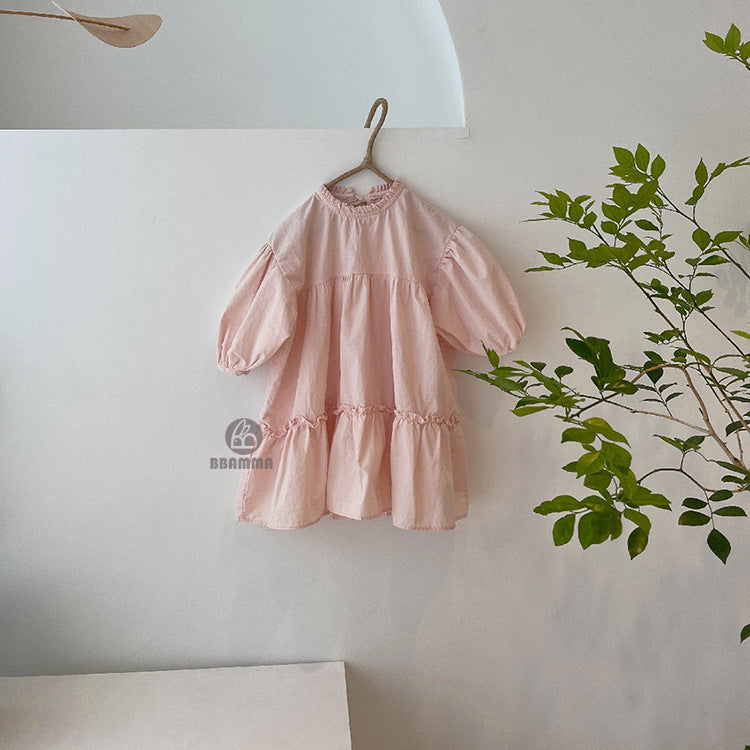 Tiered Cotton Princess Dress ティアード 長袖ワンピース【mh0012639】