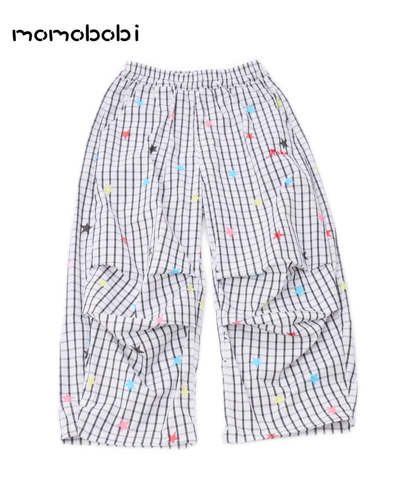 Star Print Stretch Pants カラフルスター ロングルーズパンツ【mh0013004】