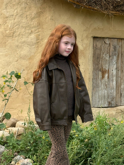 フェイクレザー ジャケット ライダース 裏地付き ボリューム アウター【mh0011619】