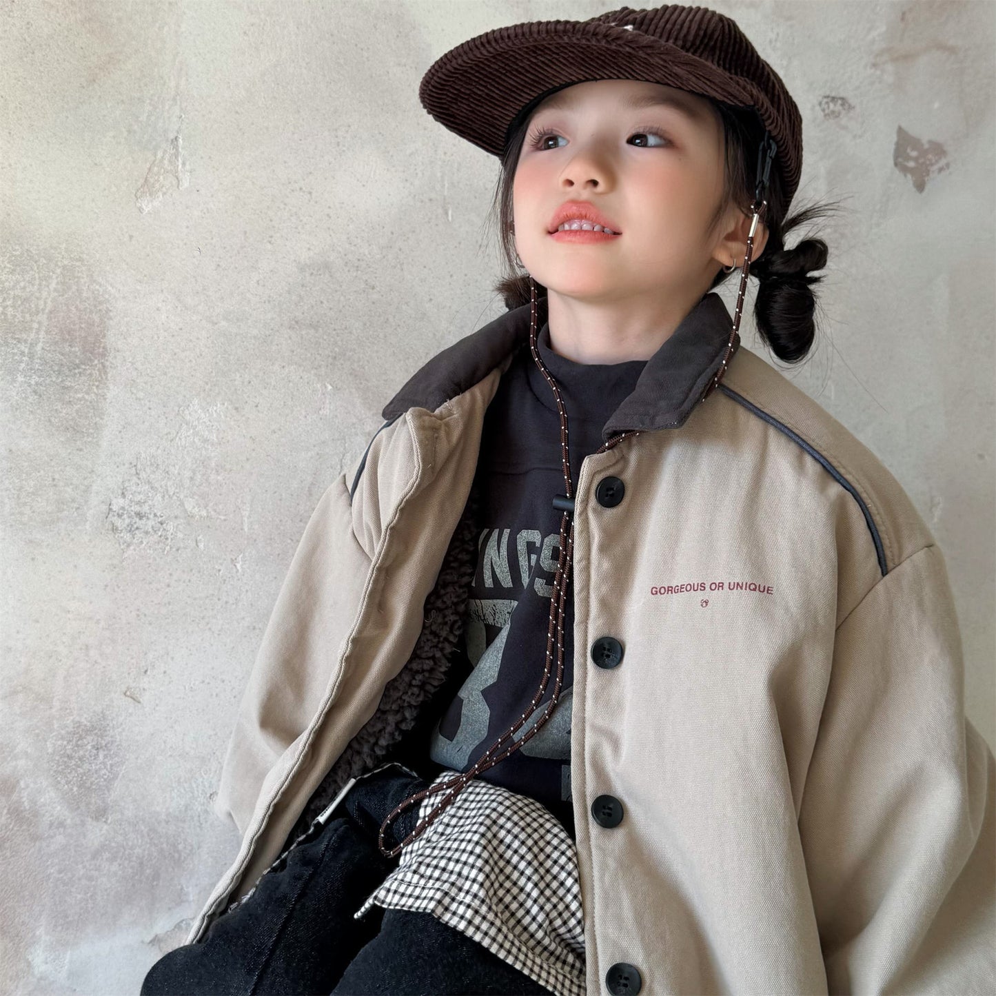 ジャケット 中綿 ボア裏地 ワークテイスト ストリート カジュアル アウター【mh0011604】