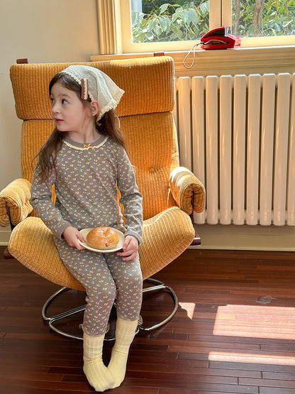 Long Sleeve Printed Pajama Set 長袖 プリント パジャマ セット【mh0012244】