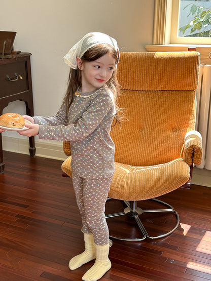 Long Sleeve Printed Pajama Set 長袖 プリント パジャマ セット【mh0012244】