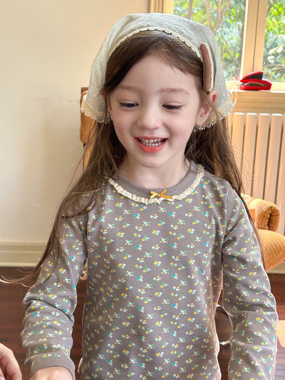 Long Sleeve Printed Pajama Set 長袖 プリント パジャマ セット【mh0012244】