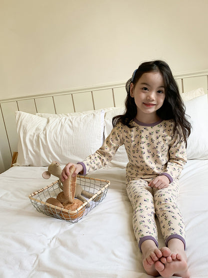 Long Sleeve Printed Pajamas 長袖 プリント パジャマ セット【mh0012243】