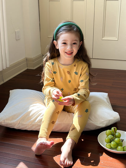 Long Sleeve Printed Pajama Set 長袖 プリント パジャマ セット【mh0012244】