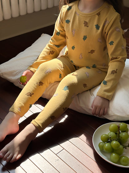 Long Sleeve Printed Pajama Set 長袖 プリント パジャマ セット【mh0012244】