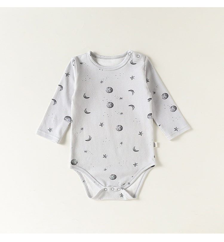 長袖ロンパース/パンツ ストライプ スペース宇宙 ドットプリント【mh0011716】