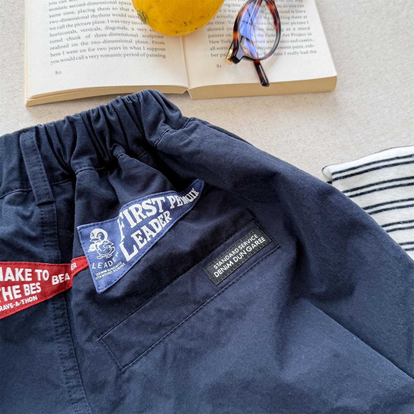 Pennant Patch Graphic Cotton Shorts ワッペン ショートパンツ【mh0012650】