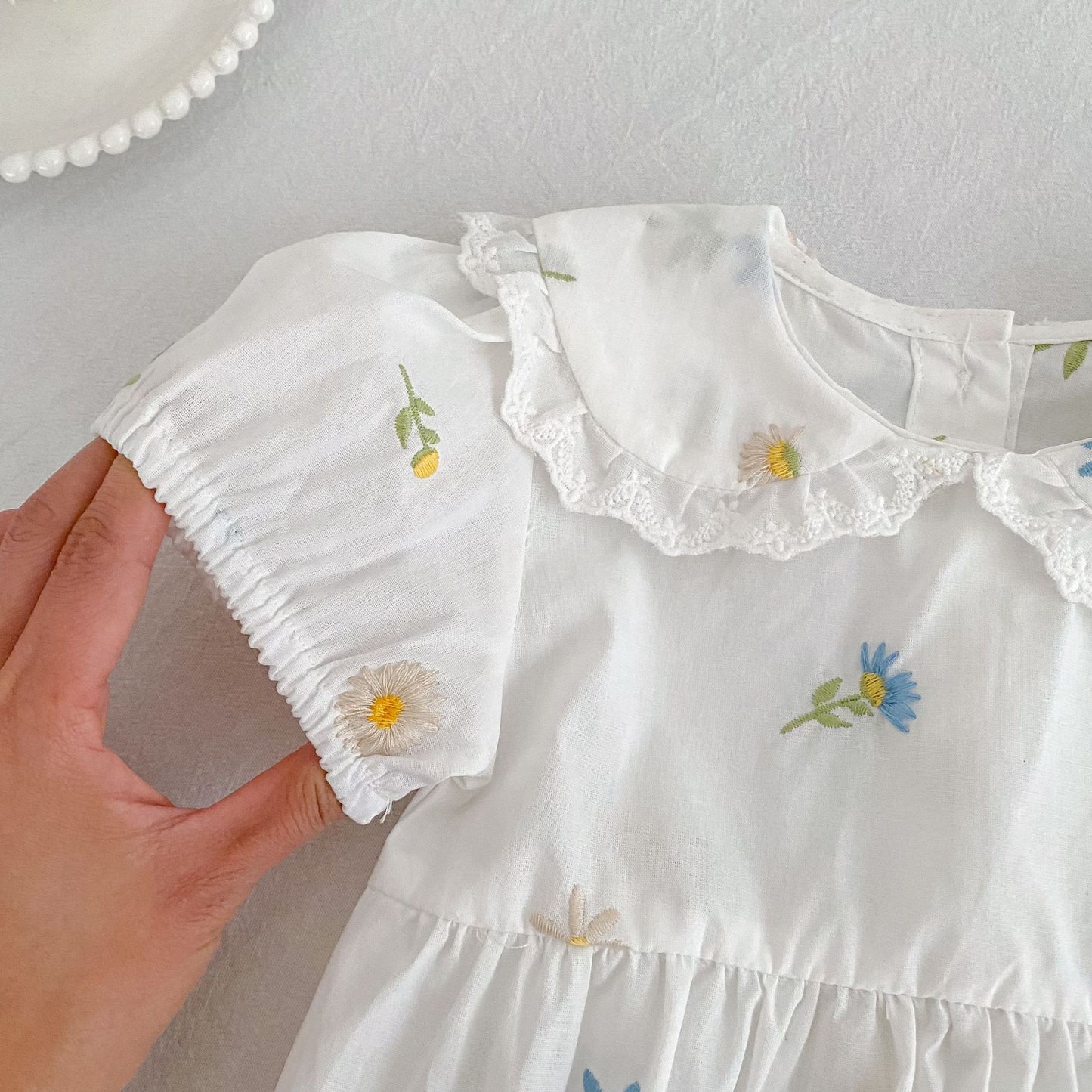 Floral Puff Sleeve Romper Dress パフスリーブ ロンパース ワンピース【mh0013167】