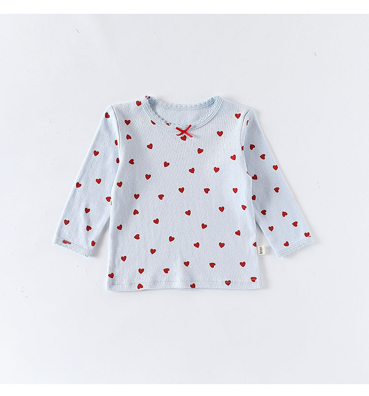 長袖パジャマセット リボン/ハートプリント【mh0011720】