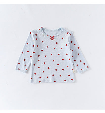 長袖パジャマセット リボン/ハートプリント【mh0011720】