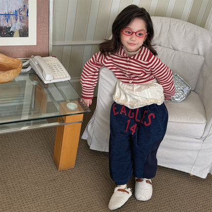 スウェットパンツ 裏ボア ビッグロゴ バイカラー ボリューム ボトムス【mh0011608】