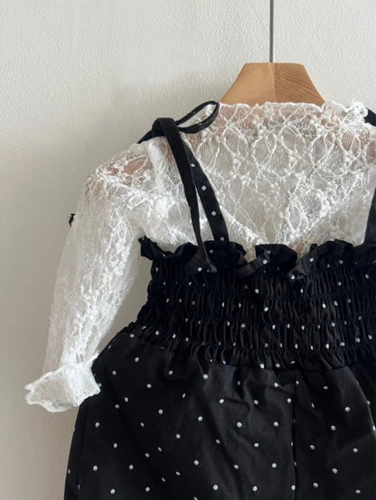 Polka Dot Baby Jumpsuit ドット柄 サロペット【mh0012504】