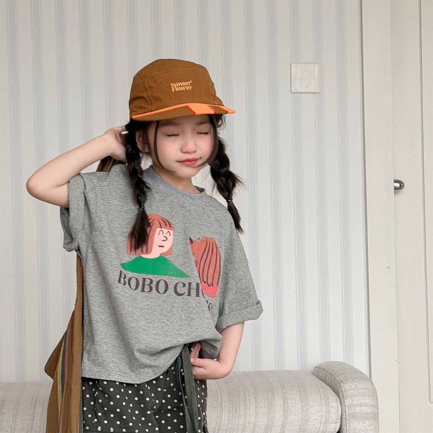 Dalmatian Graphic Cotton Jersey Top Short Sleeve T-shirt アニマル プリント Tシャツ【mh0012660】