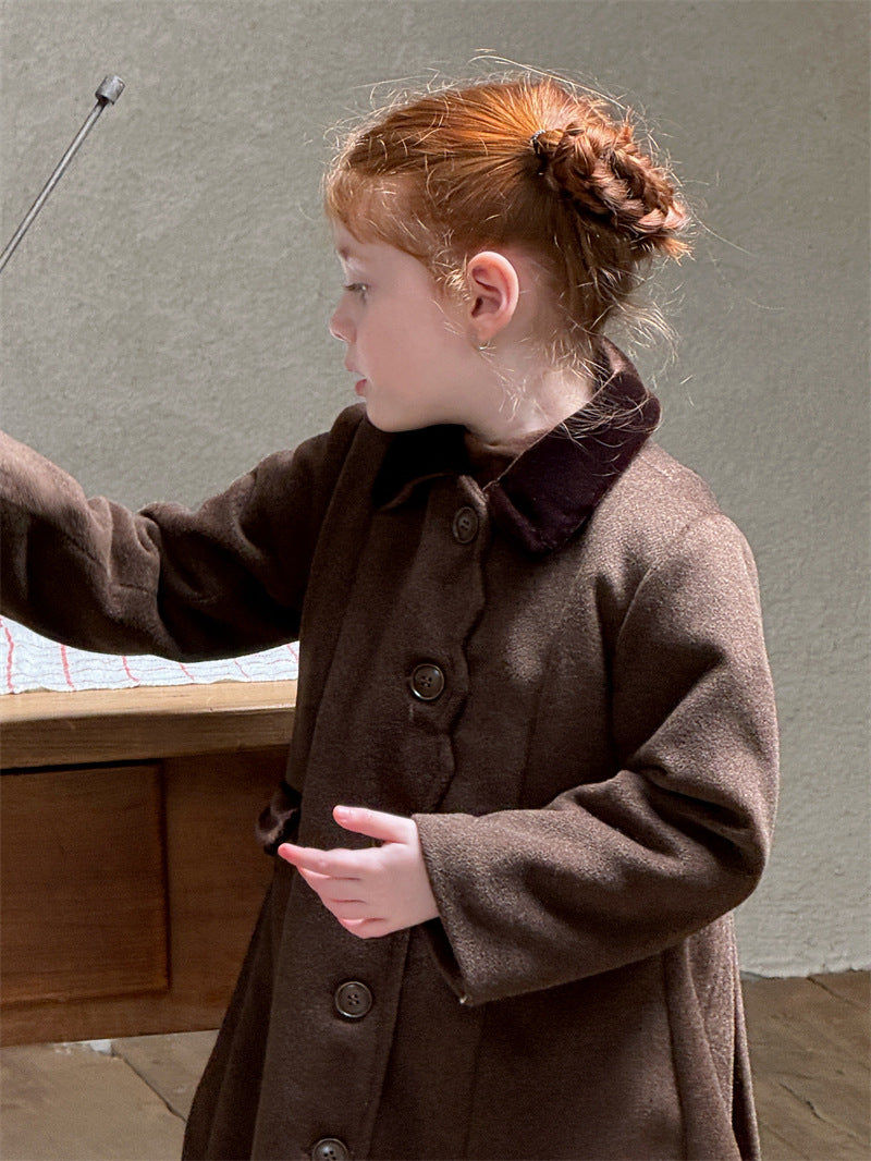 Aラインコート 襟付き ミディ丈 中綿 アウター【mh0011625】