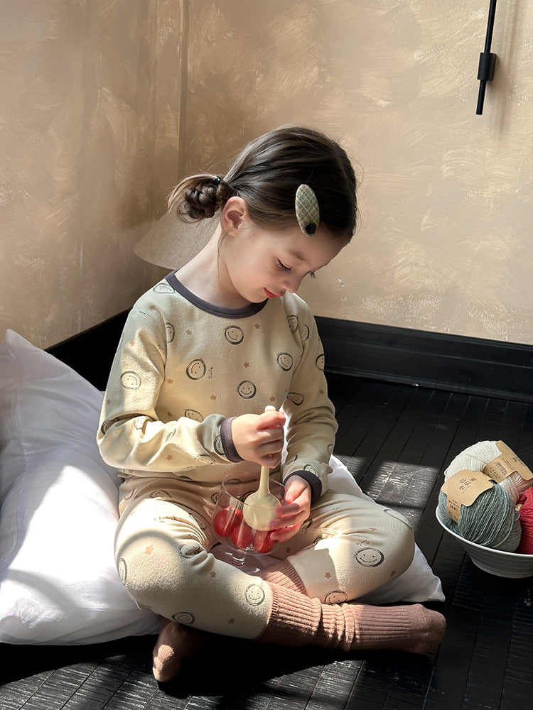 Long Sleeve Printed Pajama Set 長袖 プリント パジャマ セット【mh0012244】