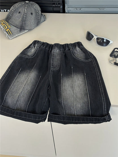 Washed Denim Shorts ウォッシュ ハーフパンツ【mh0012956】