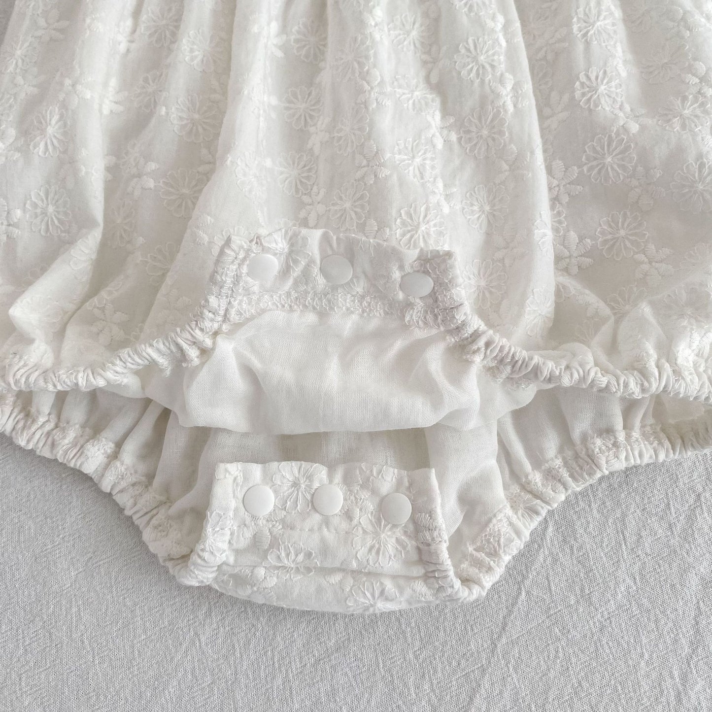 Lace Trim Doll Collar Romper Dress ラッフル ロンパース ミモレ丈ワンピース【mh0013160】
