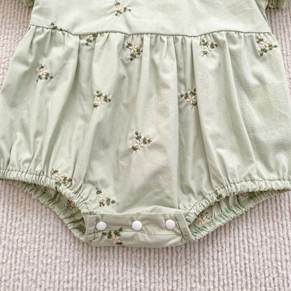 Floral Ruffle Sleeveless Romper フリル ノースリーブ ロンパース【mh0013165】