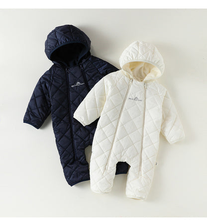 アウタージャンプスーツ 中綿 厚手 フード付 キルティング スキーウェア【mh0011696】