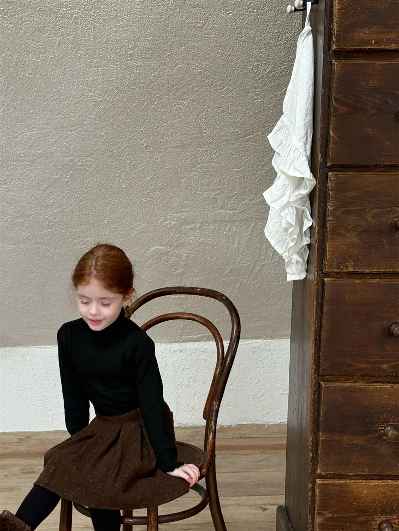 ニットトップス ハイネック ステッチ リブ シンプル モード 長袖【mh0011620】