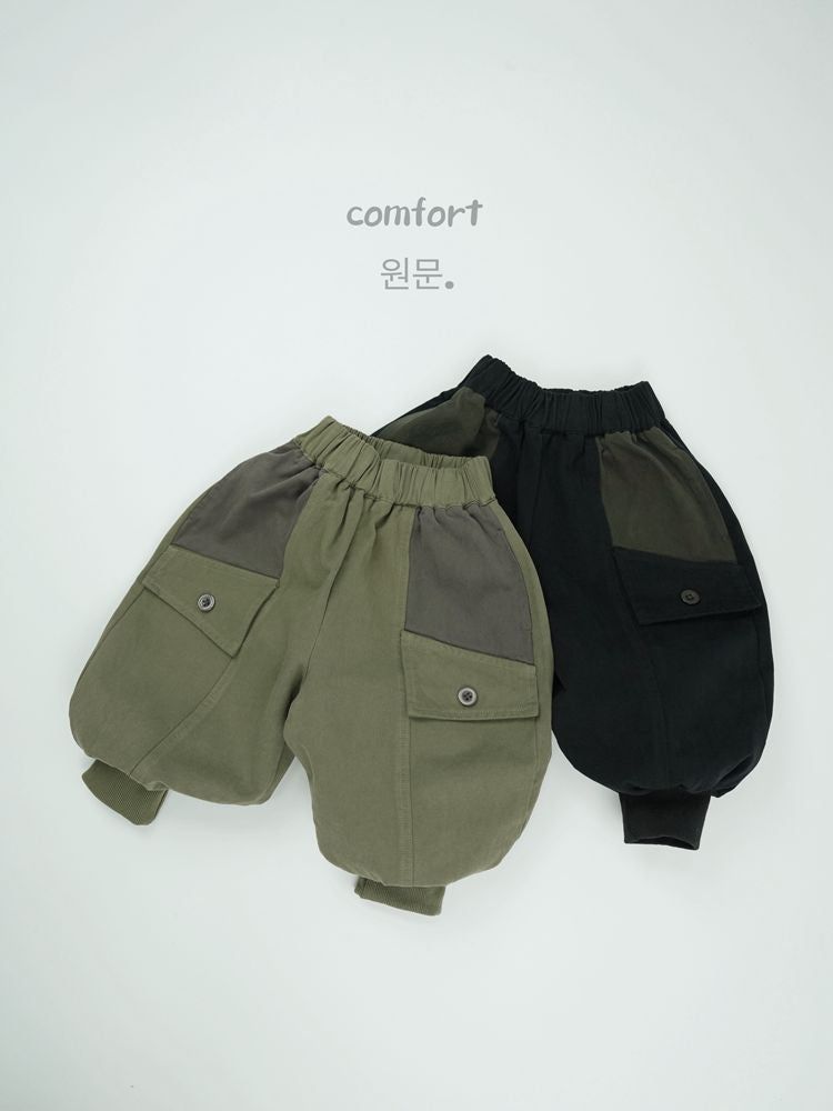 キッズ 切り替え 配色 バルーン カーゴパンツ【mh0014602】