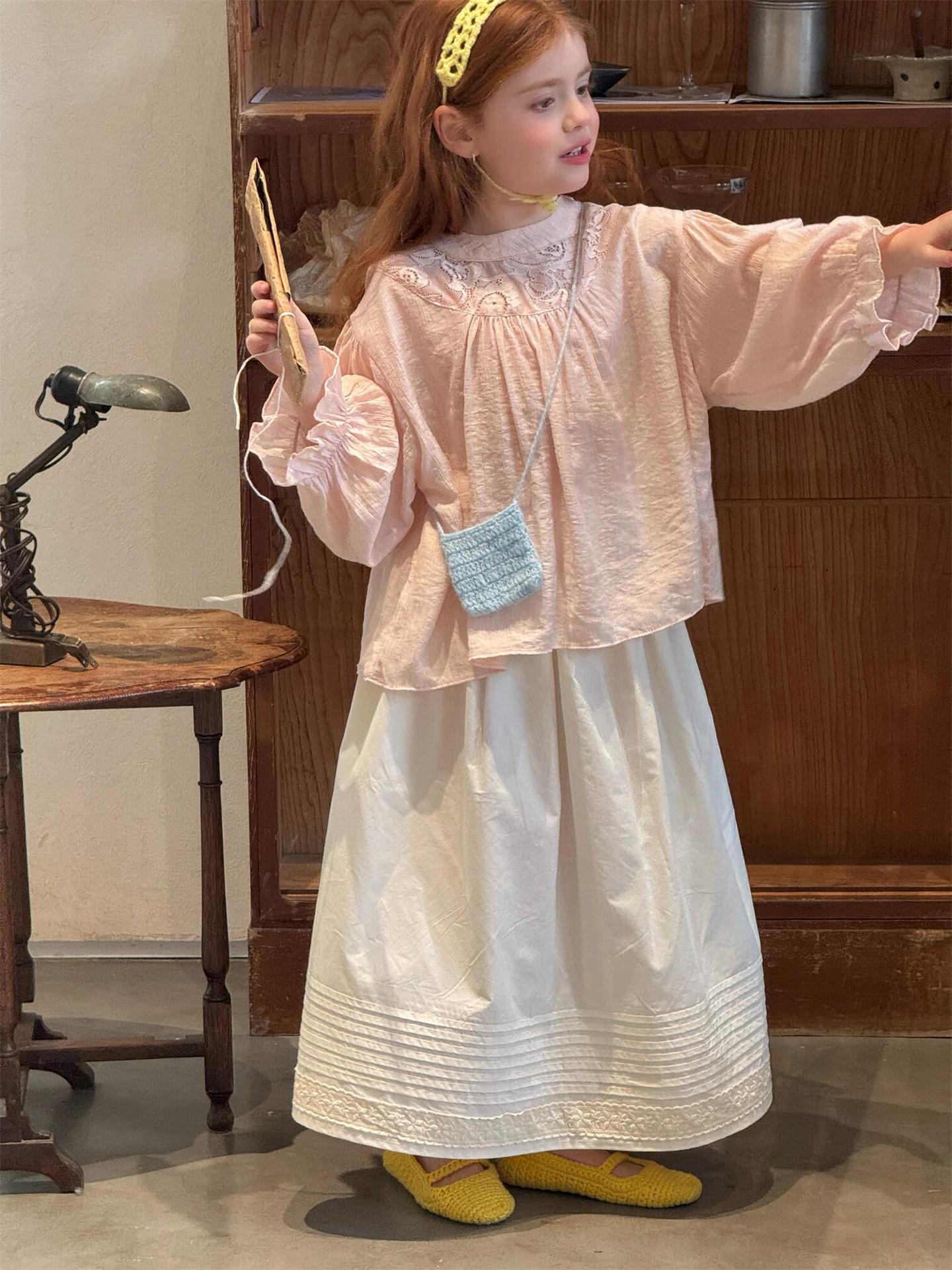 Solid Lace Casual Versatile Skirt レース カジュアルスカート【mh0012224】