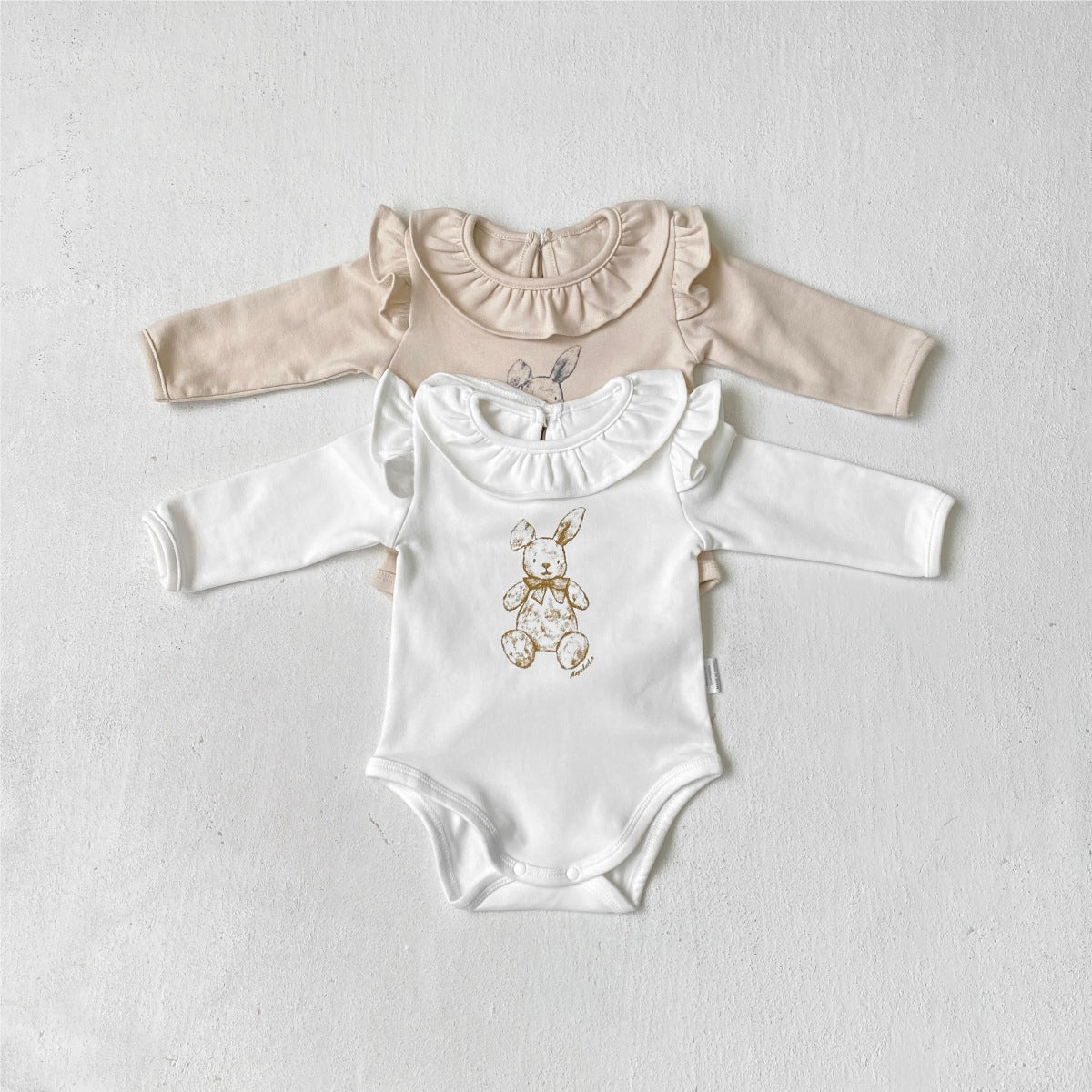 Rabbit Print Ruffle Romper うさぎ プリント ロンパース【mh0012502】