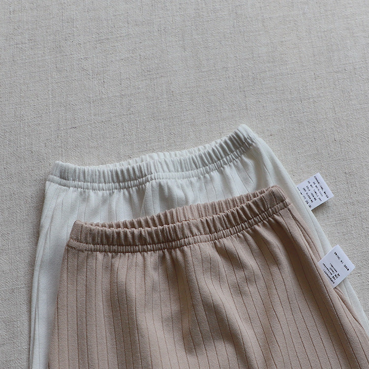 Wide Ribbed Long Sleeve Lounge Set リブ編み 長袖 セットアップ【mh0012674】