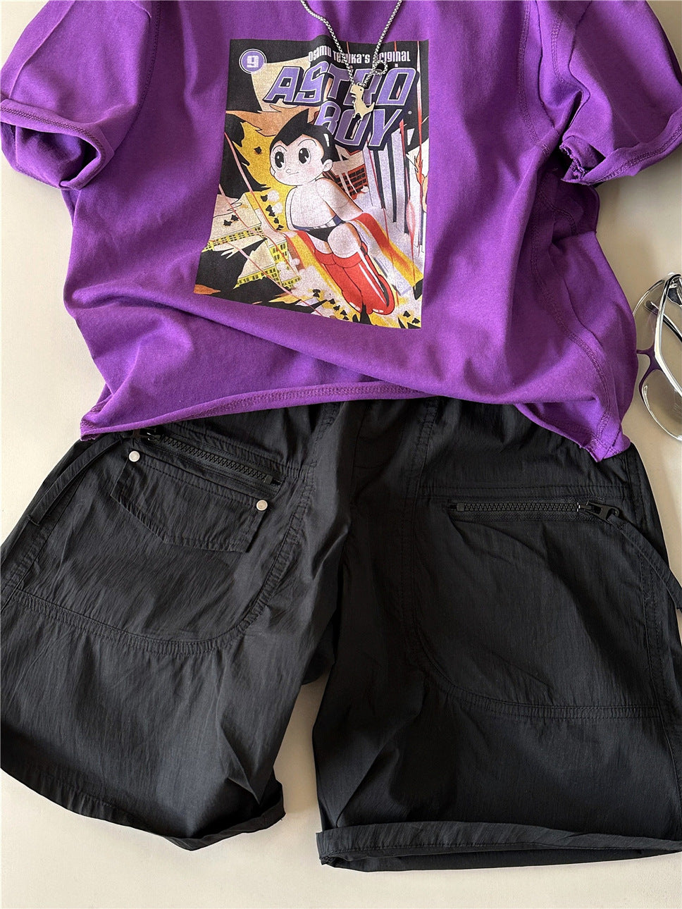 Cargo Pocket Shorts ジッパーポケット ハーフパンツ【mh0012964】