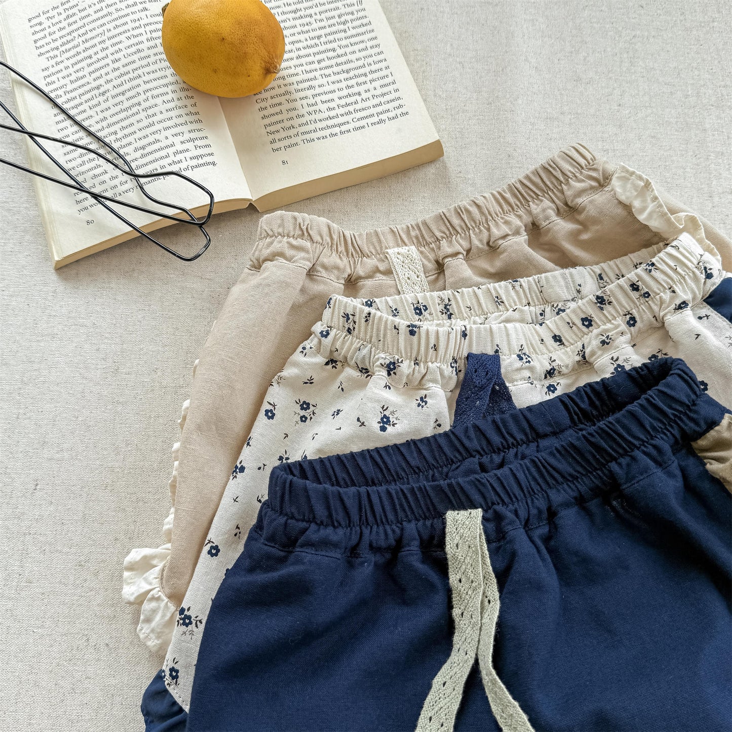 Flower Print Ruffle Cotton Shorts 花柄 コットン ショートパンツ【mh0012655】