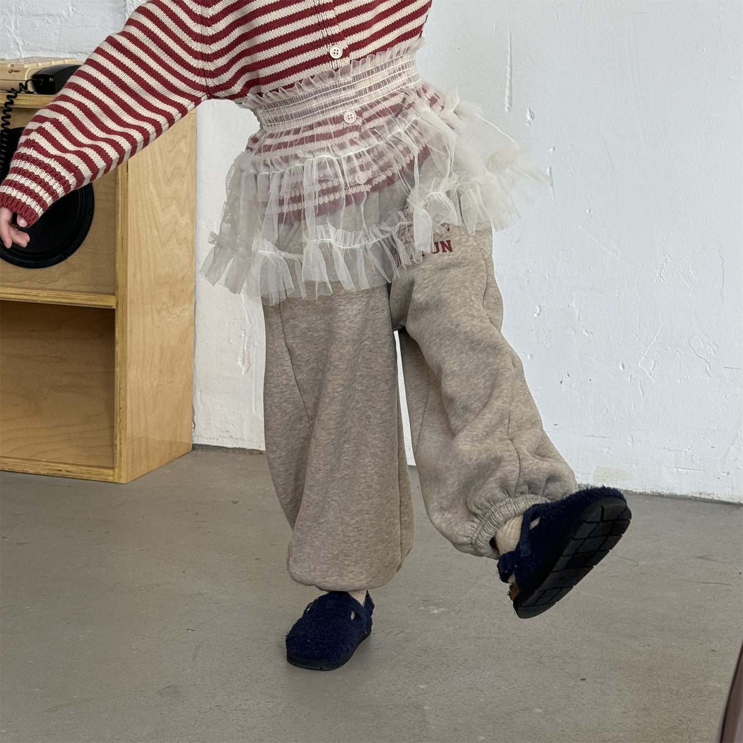 スウェットパンツ 裏ボア ロゴ刺繍 ゆったり ジョガーボトムス【mh0011607】