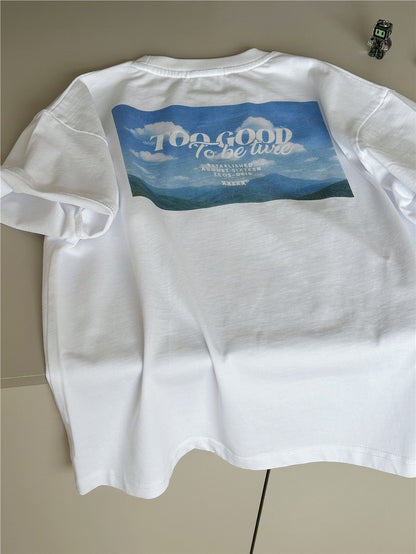 Mountain Graphic Pocket T-shirt マウンテンプリント 半袖Tシャツ【mh0012950】