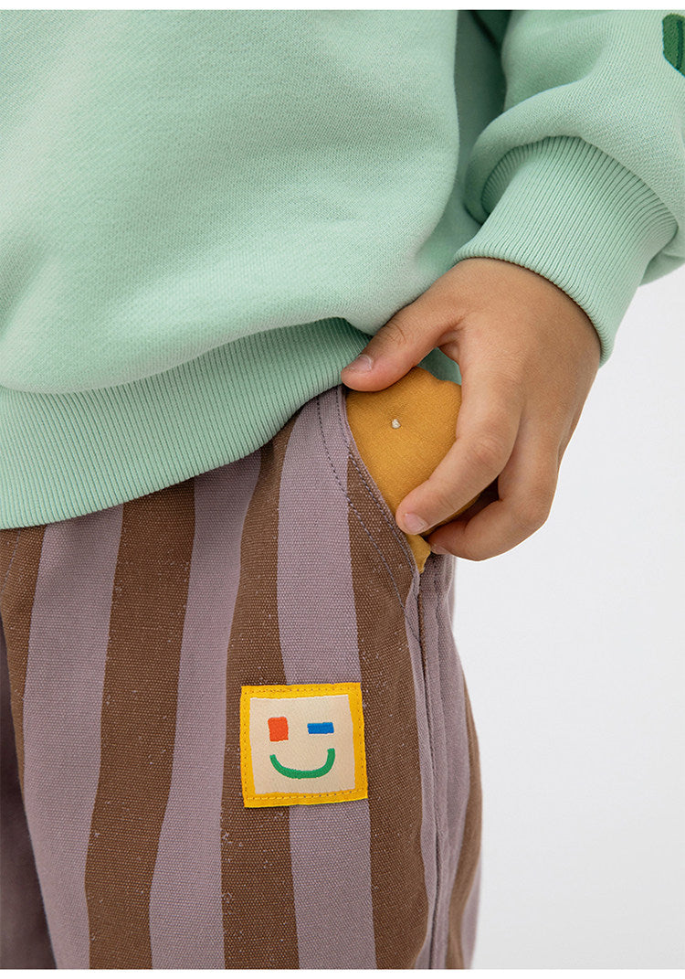 Pantalones cónicos a rayas para niños, estilo casual [mh0014198]