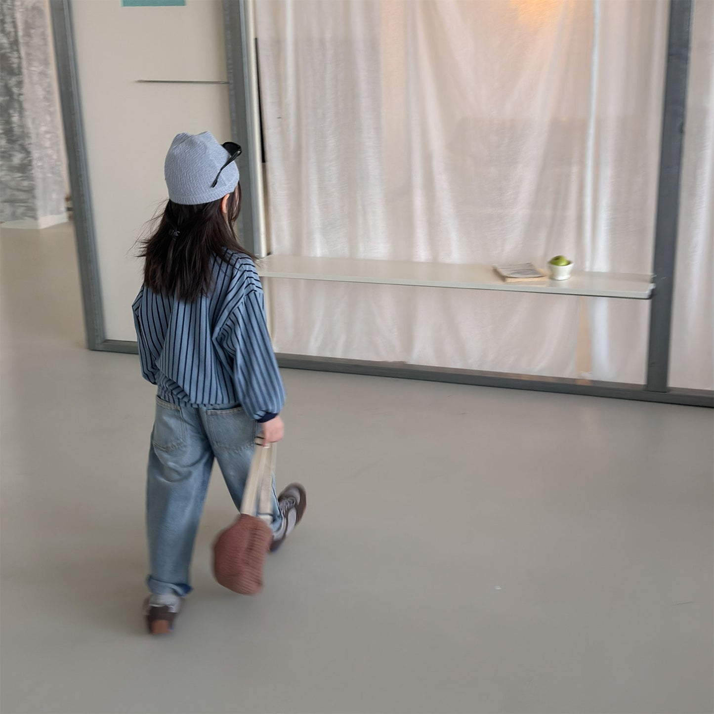 Kids' Color-Blocked Ringer Loose-Fit Letter-Printed Striped Long-Sleeved T-Shirt [mh0014062]