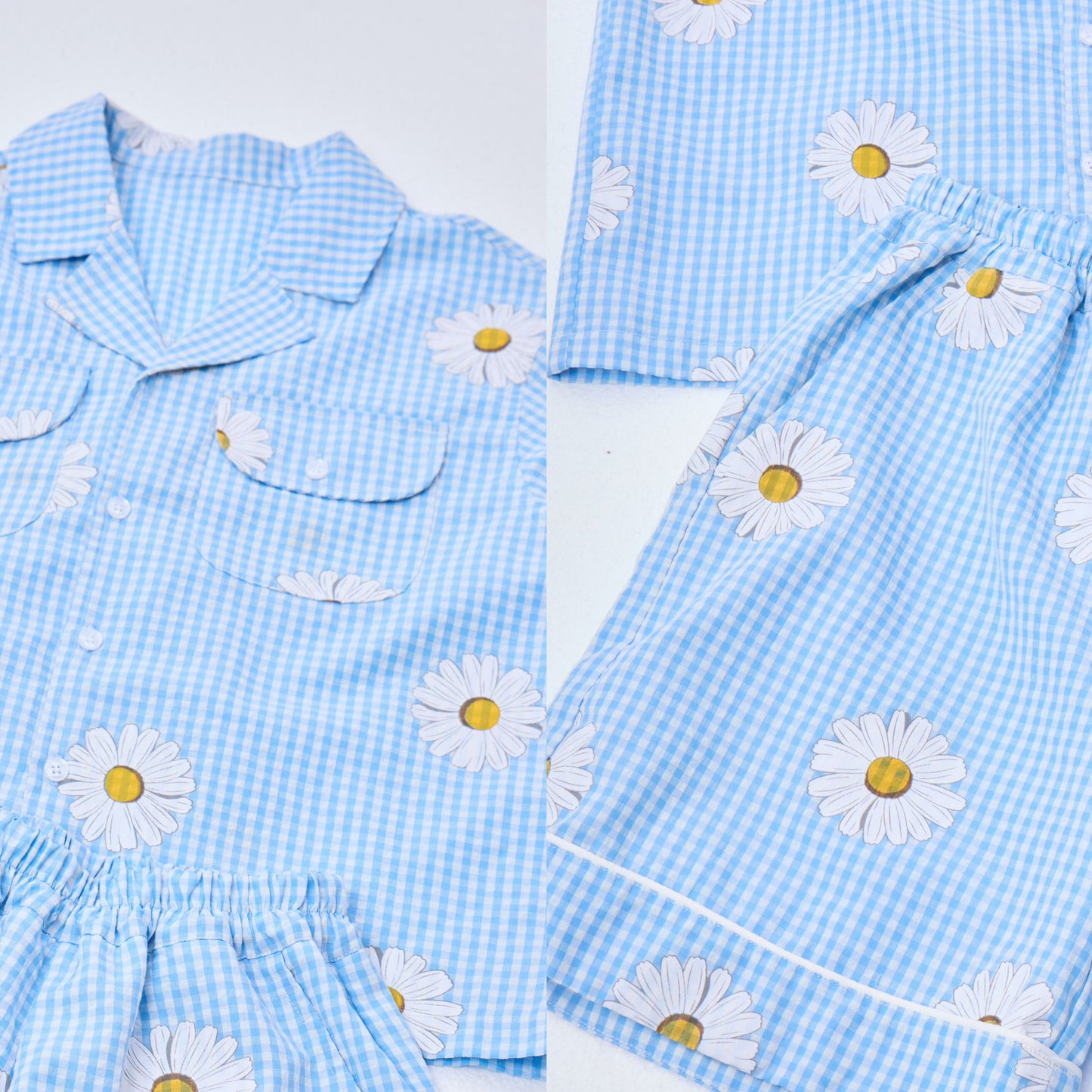 Daisy Gingham Shirt Shorts デイジー チェックシャツ ショートパンツ【mh0013007】