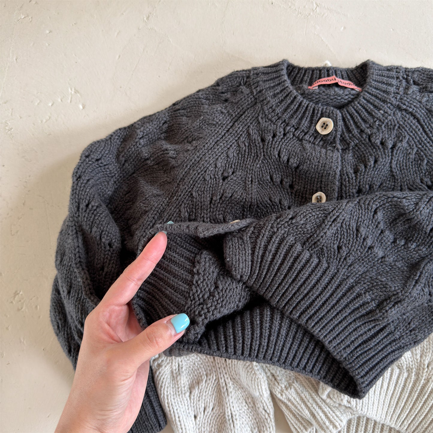 Kids' Openwork Long-Sleeve Knit Cardigan [mh0014055]