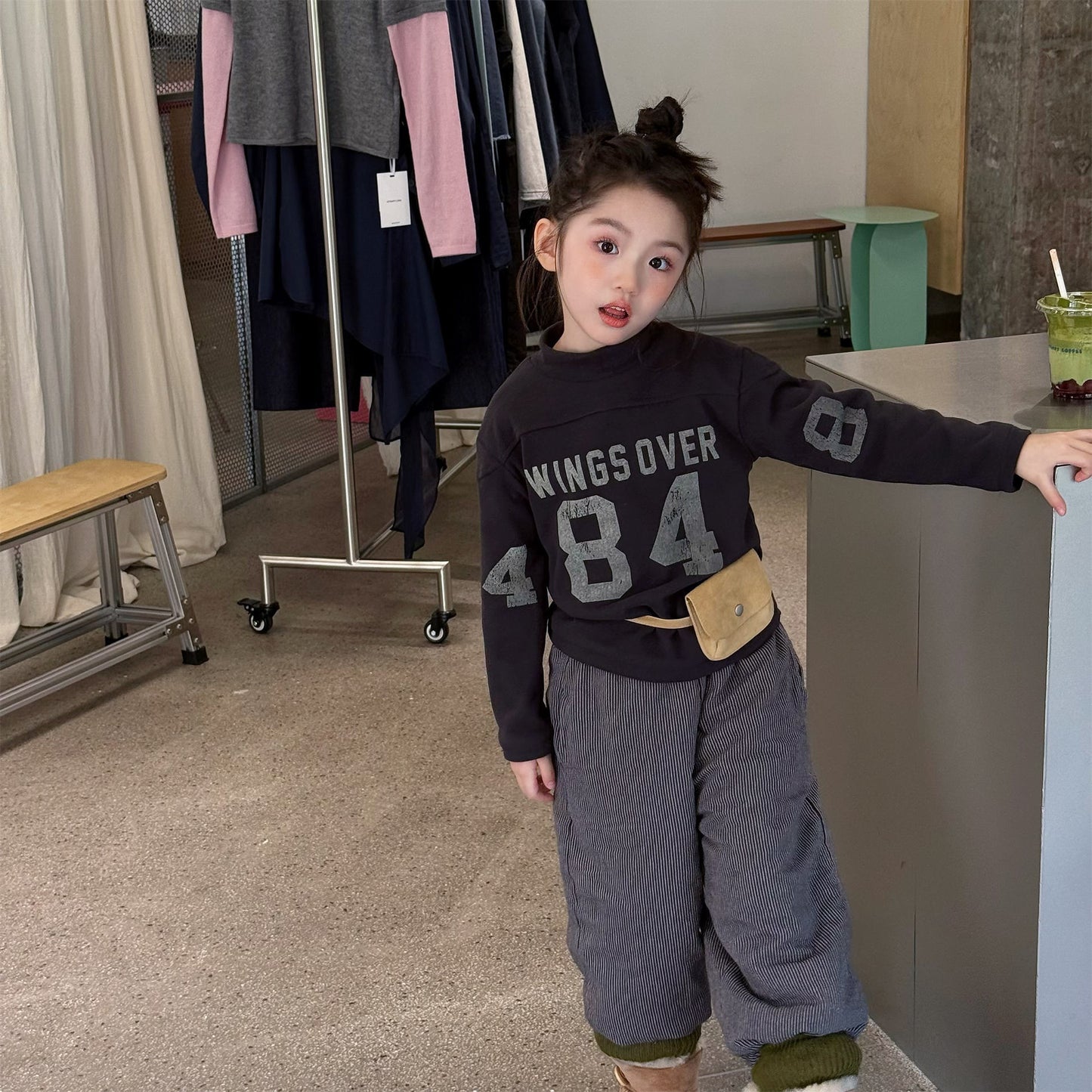 ストライプパンツ 裏ボア ジョガー スウェット カジュアル ボトムス【mh0011605】