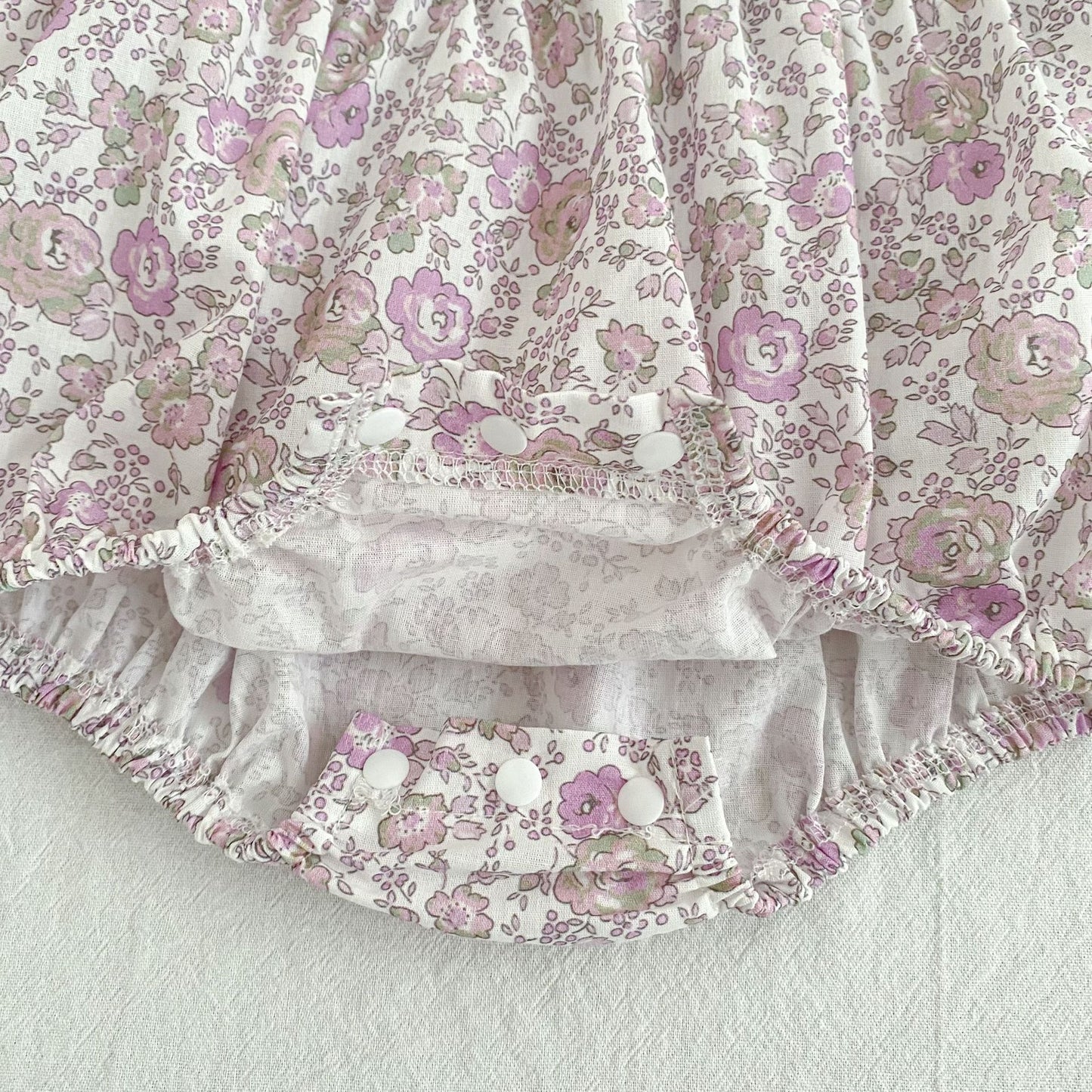 Floral Lace Collar Dress Romper Vestido con cuello de volantes y mangas cortas Mameluco de manga corta【mh0013156】