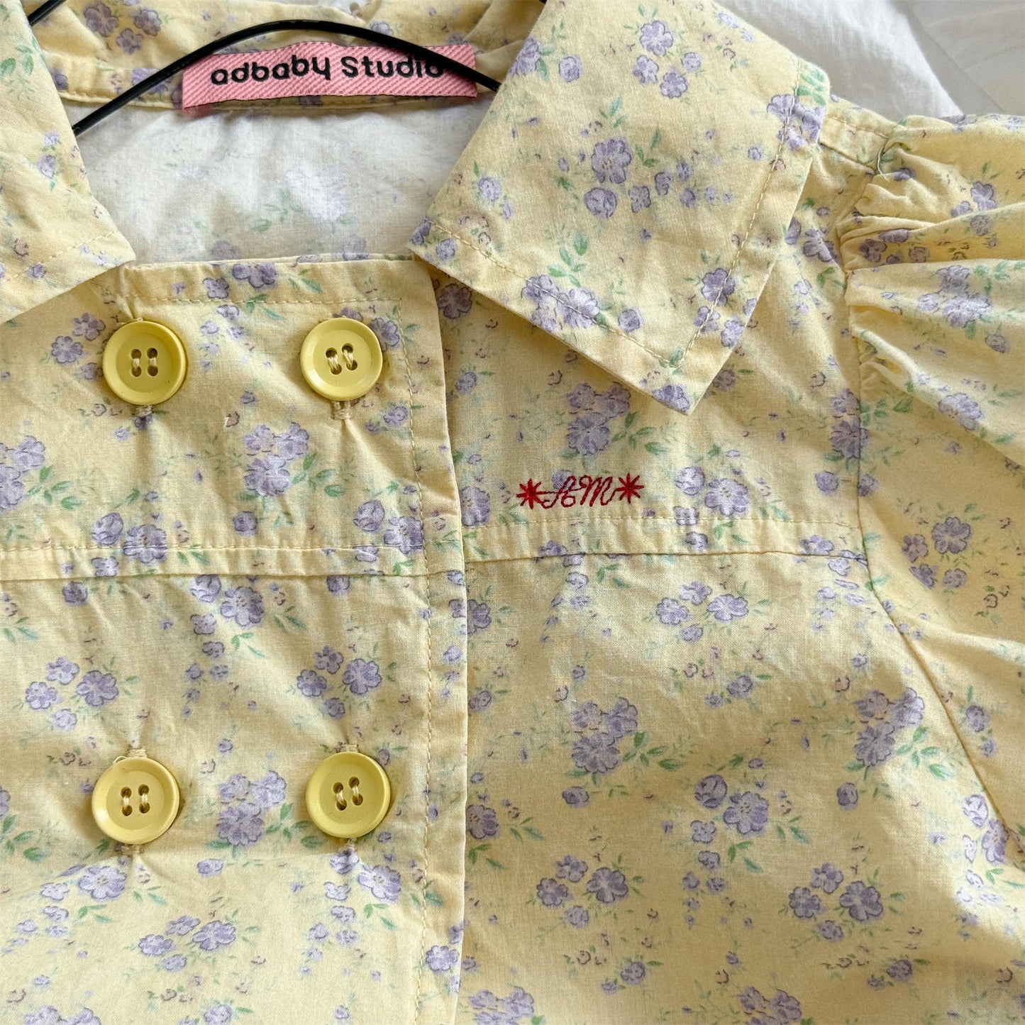 Puff Sleeve Floral Cotton Shirt パフスリーブ フラワー コットン シャツ【mh0012656】