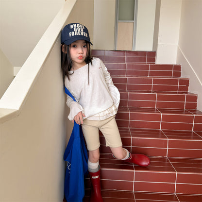Ruffle Waist Short Leggings ラッフル ショートレギンス【mh0013231】