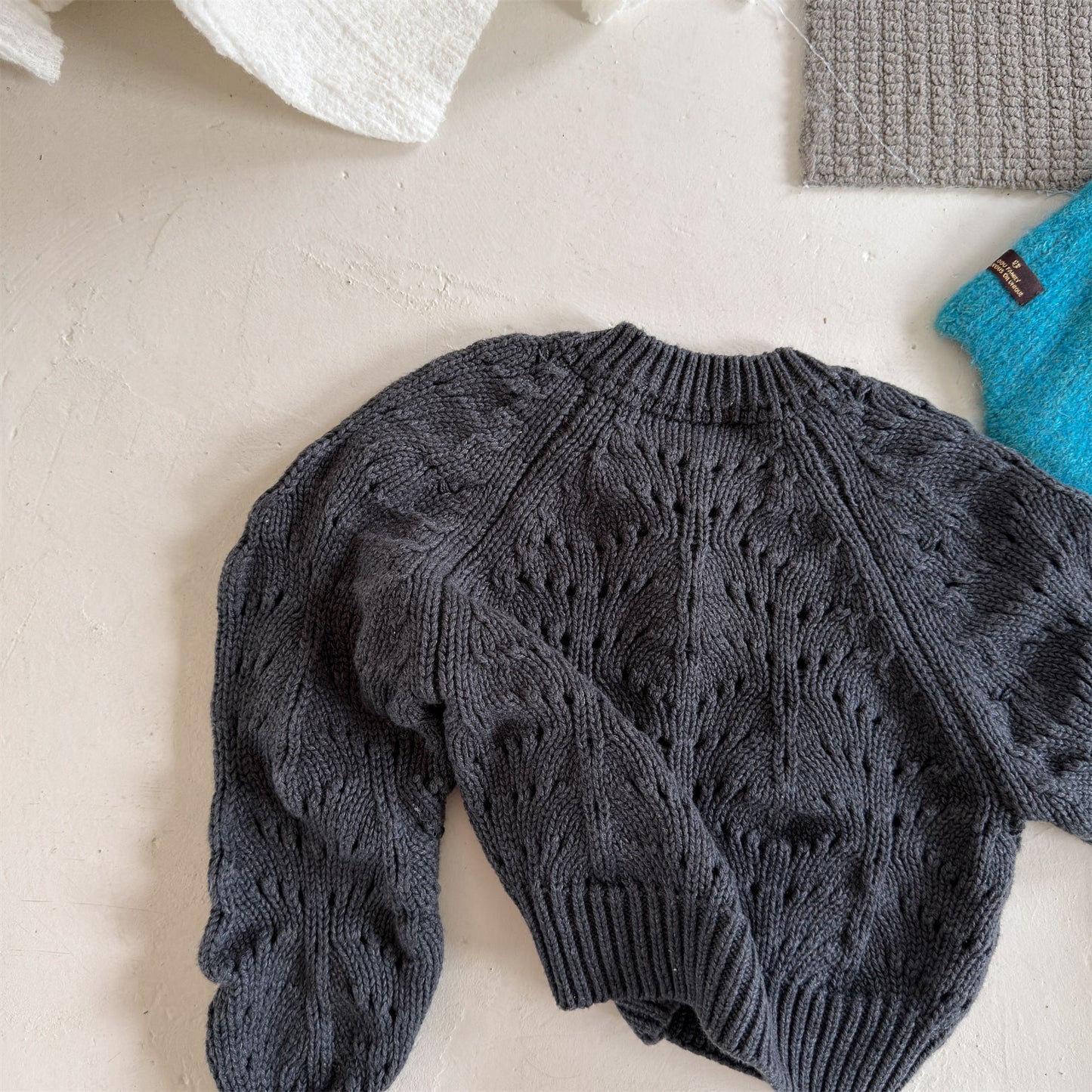 Kids' Openwork Long-Sleeve Knit Cardigan [mh0014055]