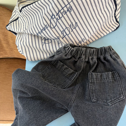 Pantalones vaqueros holgados de pierna cónica para niños【mh0014537】