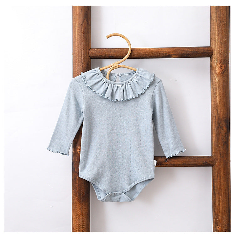 Ruffle Collar Bodysuit フリルカラー 長袖ロンパース【mh0013031】